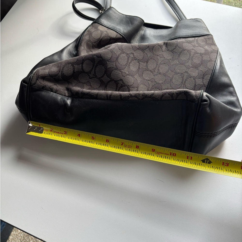 Coach Black and Gray Signature Shoulder Bag - Picture 6 of 6